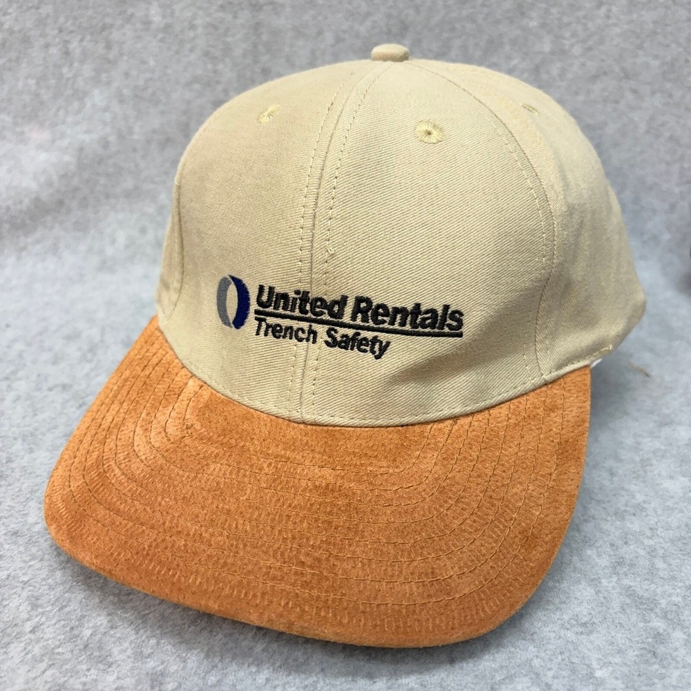 Collegiate United Rentals Trench Safety OS Tan Cognac Suede Brim Hat